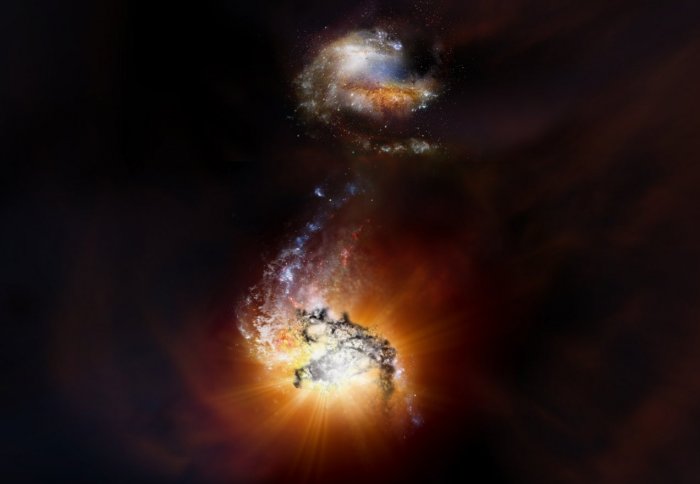 ADFS-27: Duo of titanic galaxies caught in extreme starbursting merger