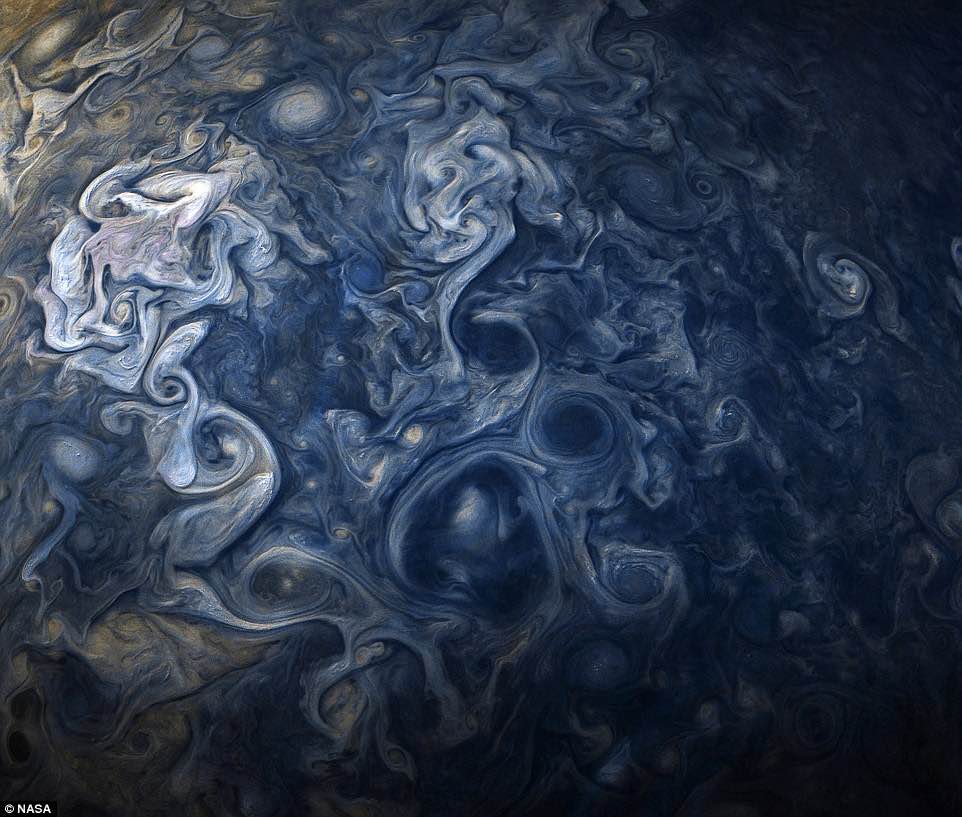 Jupiter in striking shades of blue (Picture)