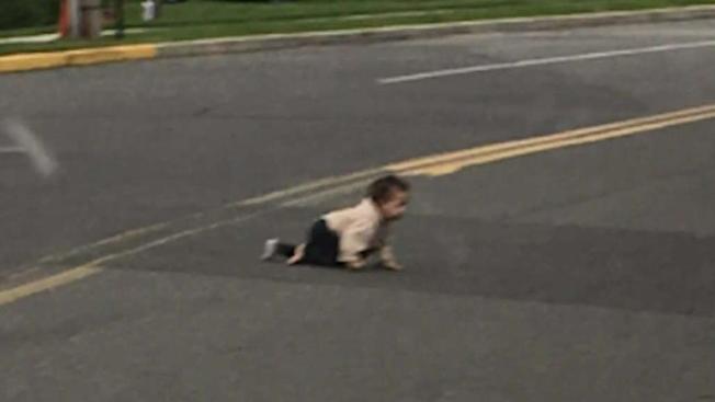 Dad charged after baby found crawling across NJ street