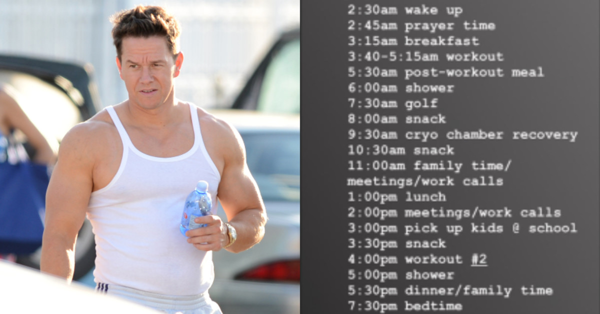 Mark Wahlberg’s daily routine is confounding (Details)