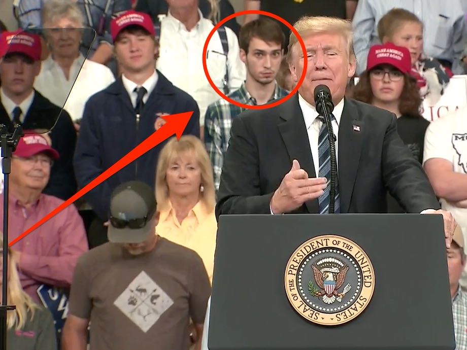 'Plaid shirt guy' at Trump rally goes viral (Watch)