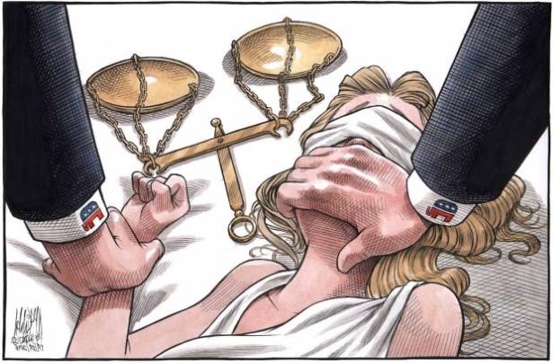 Bruce MacKinnon: Halifax artist's cartoon shows assault on Lady Justice