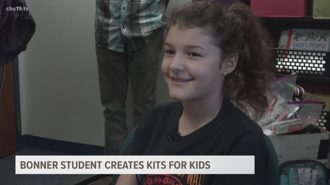 Isabella Sains Student makes kits for students
