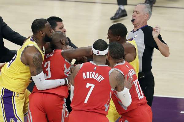 Lakers Rockets brawl: NBA is weighing possible suspensions