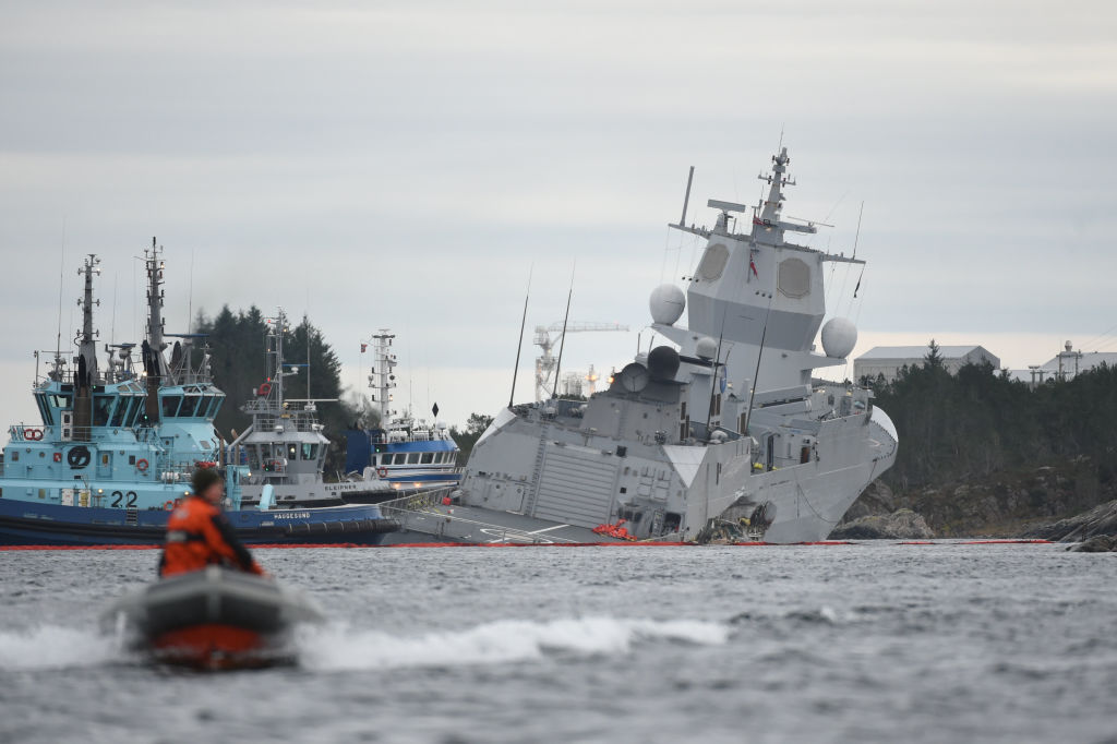 Helge Ingstad sinks after collision with Maltese oil tanker