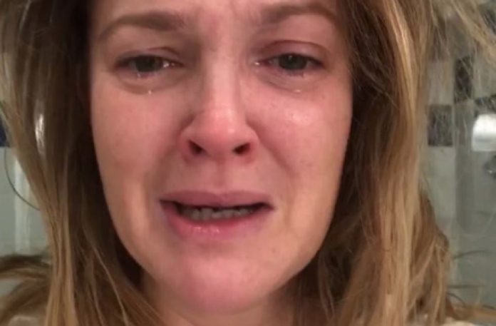 Barrymore crying picture: 'Some days are difficult'