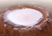 Icy crater snapped by Mars Express spacecraft (Photo) Icy crater snapped by Mars Express spacecraft (Photo)