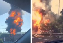 Fuel Tanker Explodes on highway south of Sydney (Watch) Fuel Tanker Explodes on highway south of Sydney (Watch)