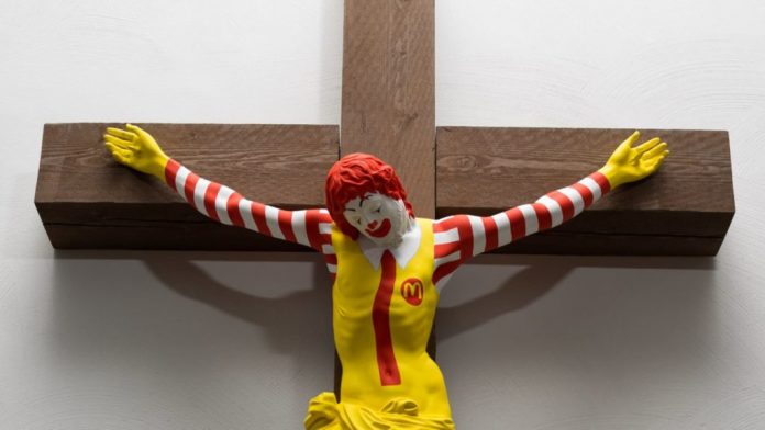 McJesus sculpture sparked outrage and violent protests