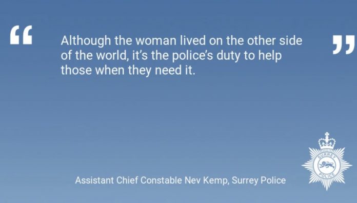 Surrey Police help woman in distress in Canada on Christmas morning