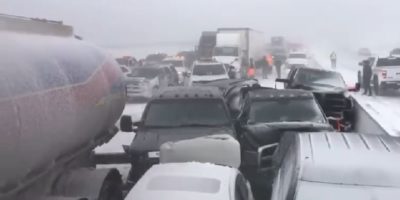 Highway 400 pileup: 30 vehicles involved in massive pile-up (Video)