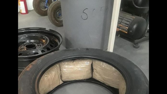 Meth found hidden in spare tires arriving from Mexico (Photo)