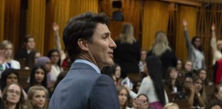 Daughters of the vote women turn backs on 'fake feminist' Justin Trudeau