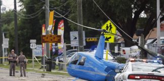 Florida helicopter crash land on a busy Tampa road, man dies on ground Florida helicopter crash land on a busy Tampa road, man dies on ground