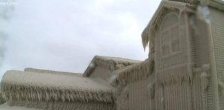 Lake Erie: Homes freeze due to cold temps (Picture)