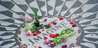 The Strawberry Fields memorial to the musician in New York's Central Park