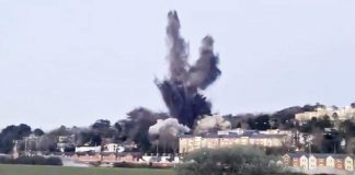Explosion heard for miles after Second World War bomb detonated in Exeter (Video) Explosion heard for miles after Second World War bomb detonated in Exeter (Video)
