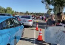 Video: Shocking footage shows anti-vaxxers intimidating people waiting to get Covid vaccine Video: Shocking footage shows anti-vaxxers intimidating people waiting to get Covid vaccine