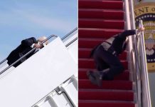 Joe Biden falls trying to go up stairs to Air Force One (Watch) Joe Biden falls trying to go up stairs to Air Force One (Watch)