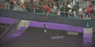 Hard Rock Stadium cat Video: Miami Hurricanes fans use flag to catch cat Hard Rock Stadium cat: Miami Hurricanes fans use flag to catch cat